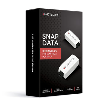 El kit Snap Data de fibra óptica plástica single.