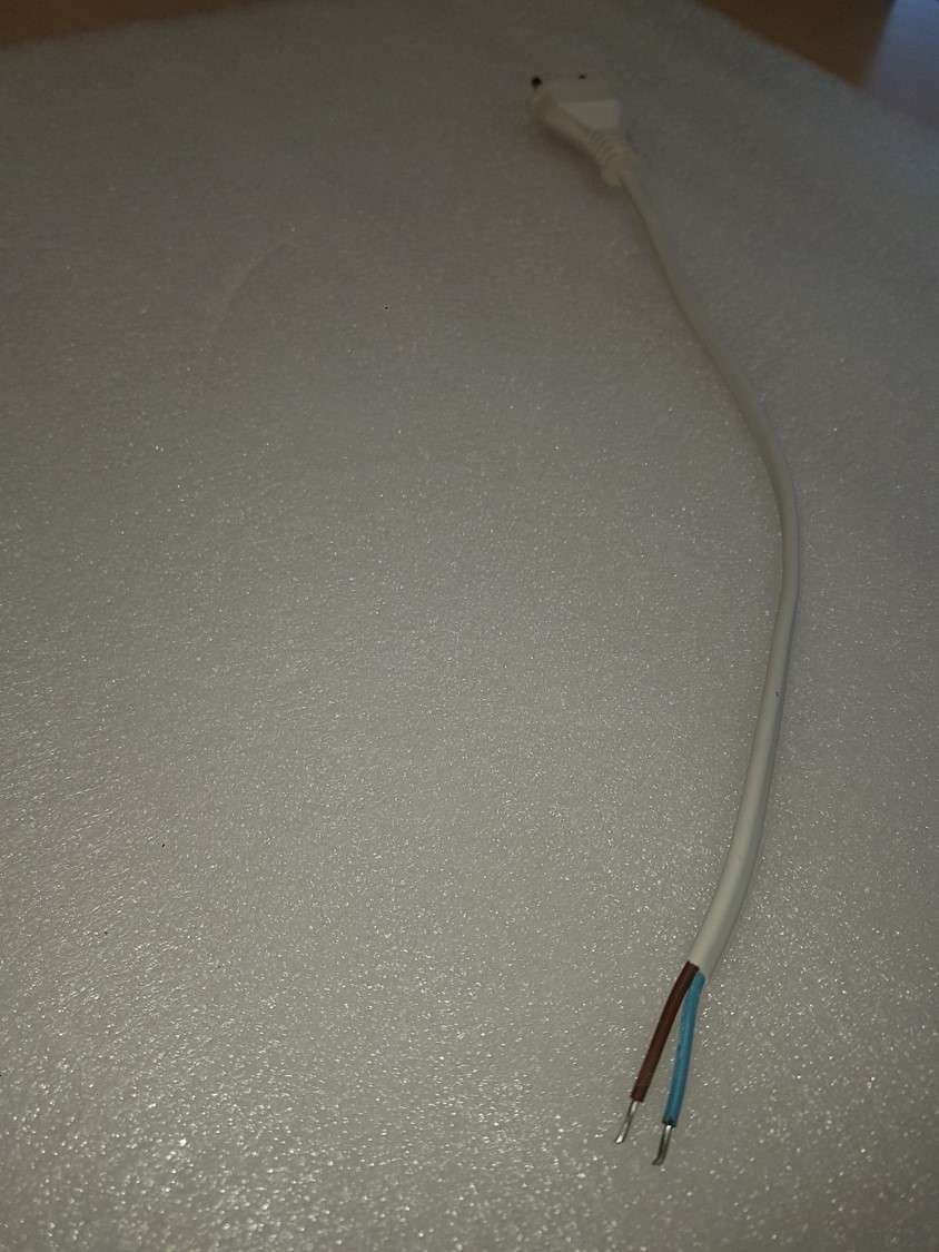 Cable de alimentación Blanco - C7 Europlug + Extremos abiertos