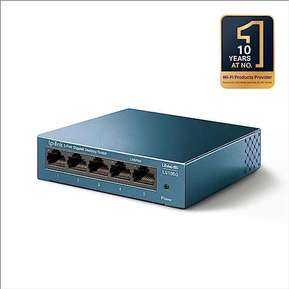 Switch Gigabit Ethernet 5 Puertos (10/100/1000Mbps)