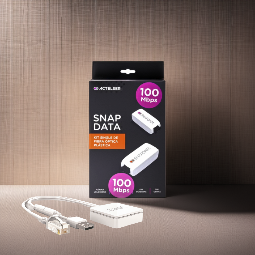  ACTELSER Kit Single 100 Mbps de Fibra Óptica Plástica Snap Data  : Electrónica